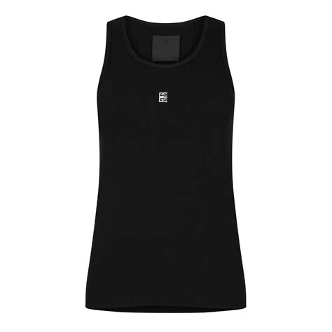 Cropped tank top in cotton with 4G detail 